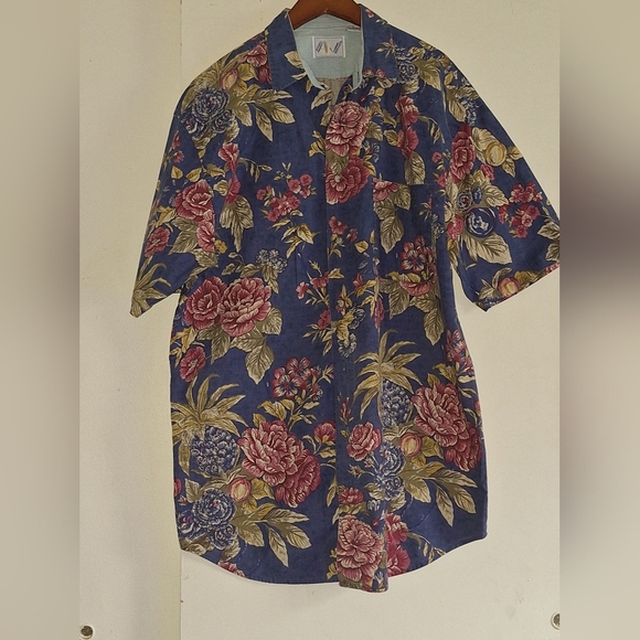 Apparel Workshop Floral Short Sleeve Button Down Men's Shirt Size M - Picture 7 of 7
